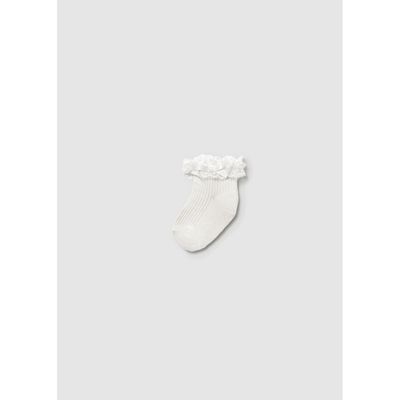 IVORY DRESSY SOCKS LACE TRIM / 9868-076