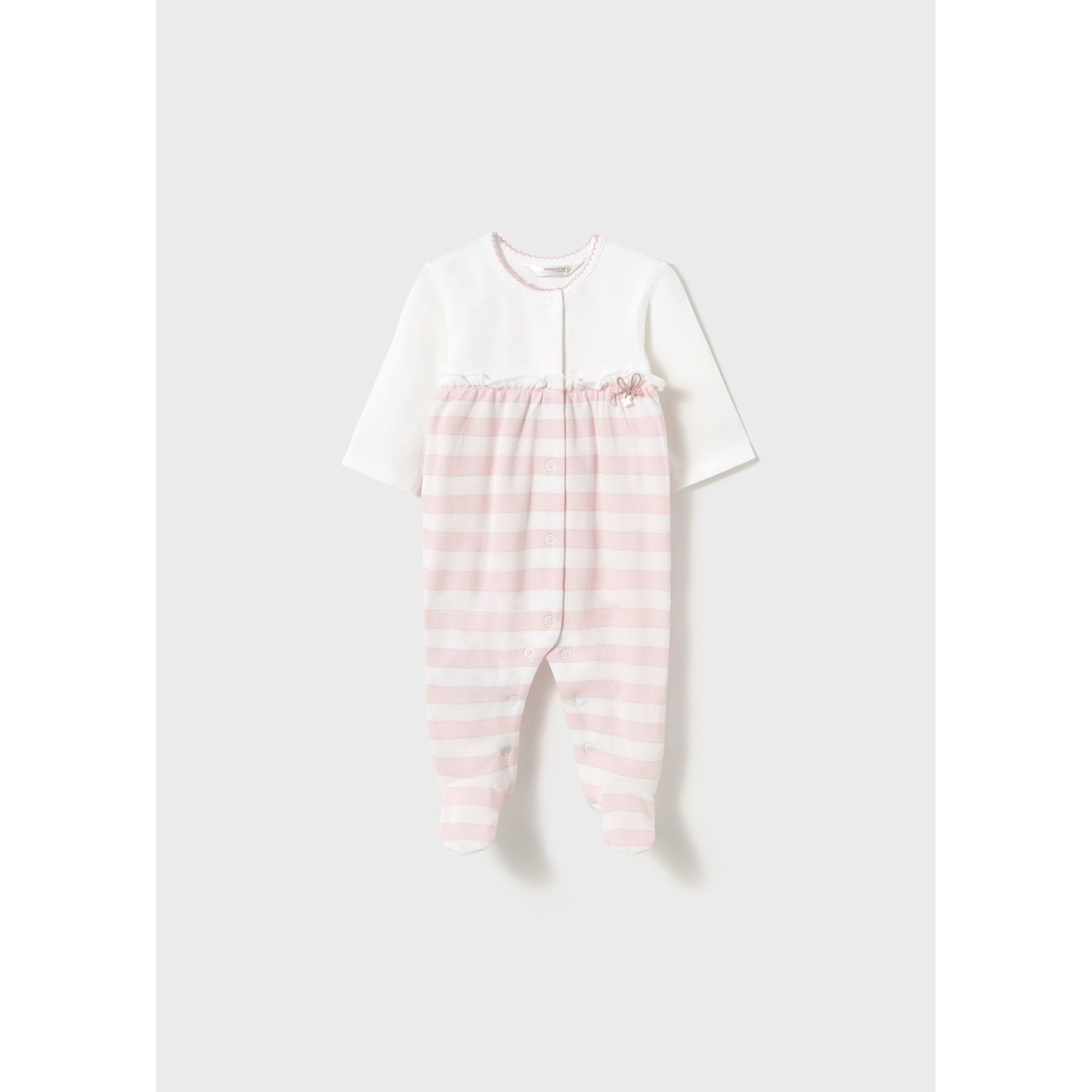 PINK STRIPED ONZIE -SLEEPER FRONT CLOSURE / 1750-065