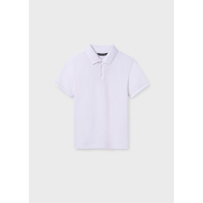 WHITE POLO TOP BASIC SHORT SLEEVE / 890-078
