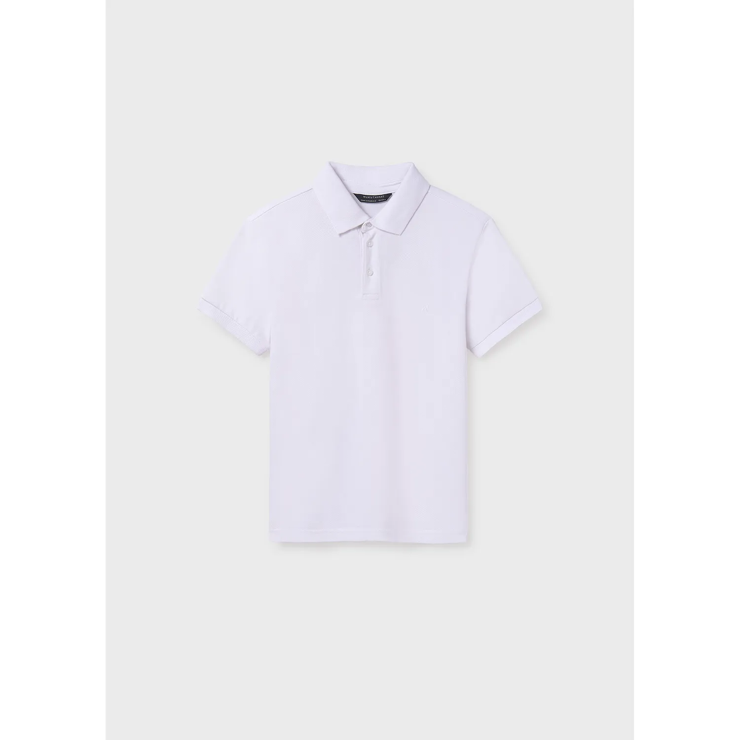 WHITE POLO TOP BASIC SHORT SLEEVE / 890-078