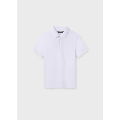 WHITE POLO TOP BASIC SHORT SLEEVE / 890-078