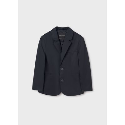 BLACK JACKET COTTON ZIP POCKET / 6484-065