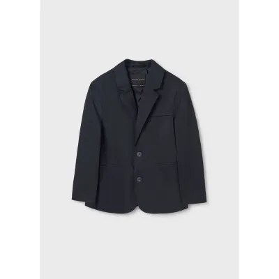 BLACK JACKET COTTON ZIP POCKET / 6484-065