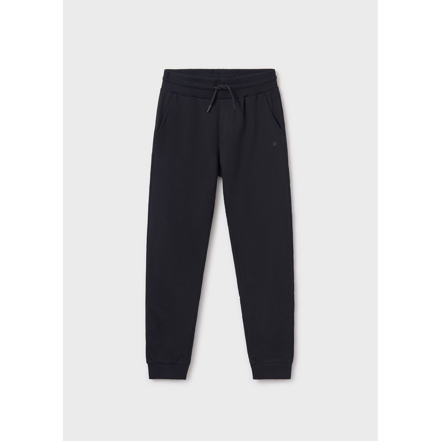 BLACK SWEAT PANT CUFFED BASIC / 744-062