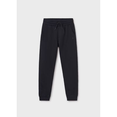 BLACK SWEAT PANT CUFFED BASIC / 744-062