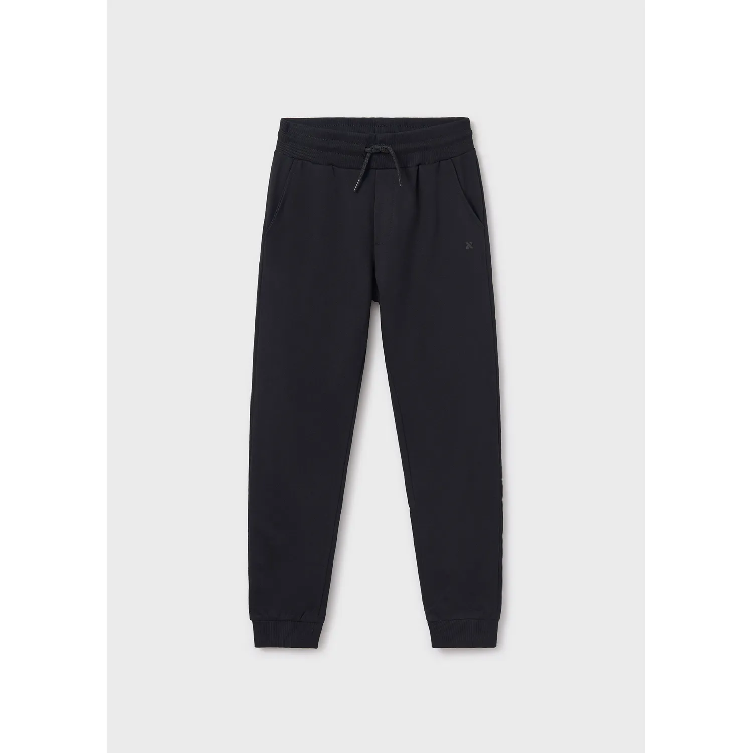 BLACK SWEAT PANT CUFFED BASIC / 744-062
