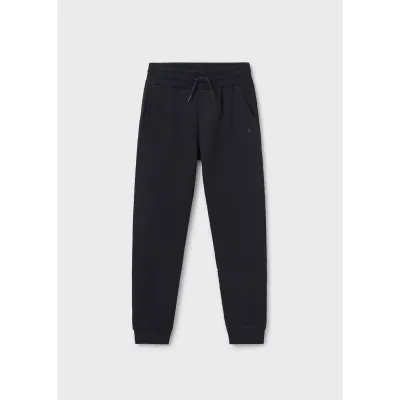 BLACK SWEAT PANT CUFFED BASIC / 744-062
