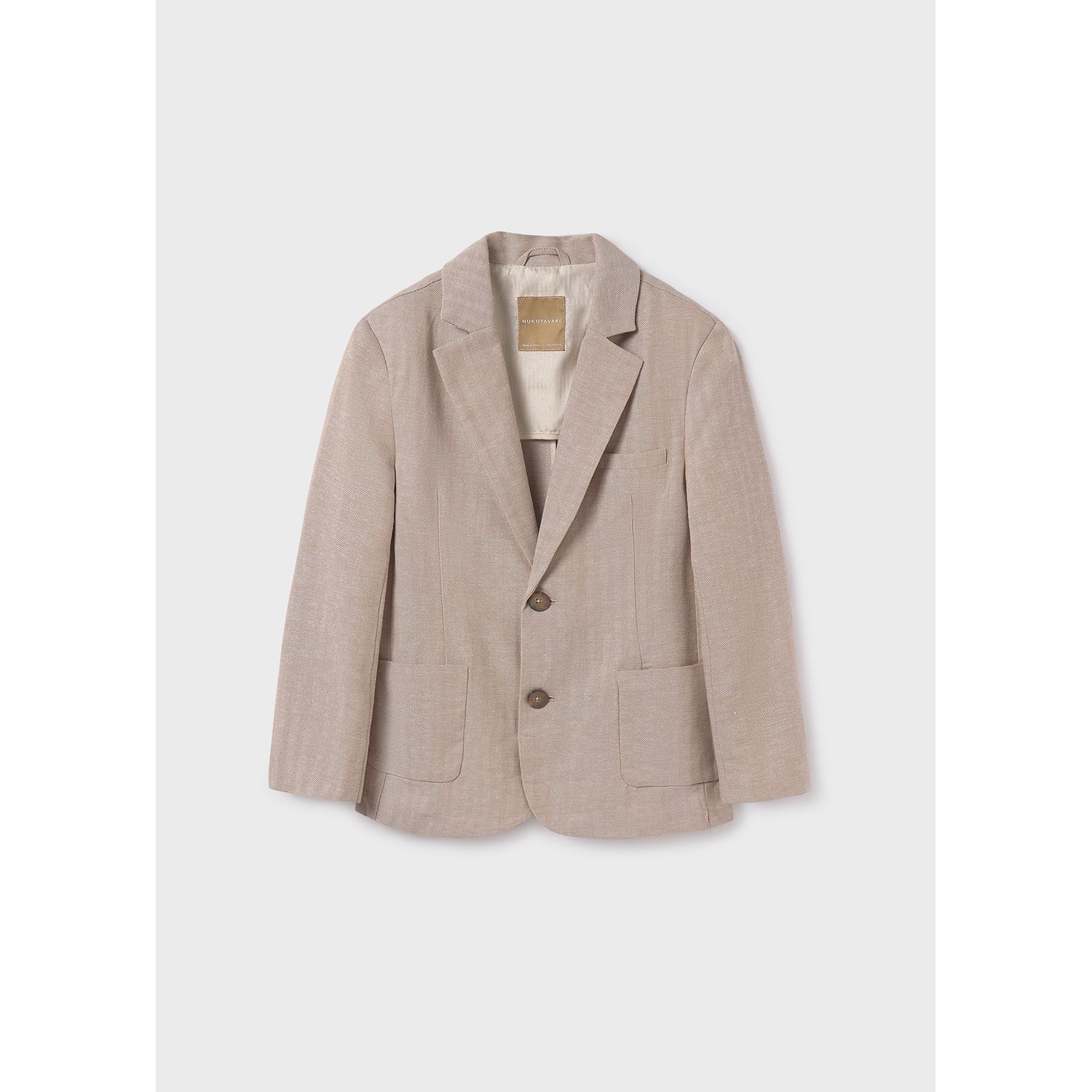 BEIGE JACKET SPORT TONE ON TONE PRINT 2POCKETS / 6485-071