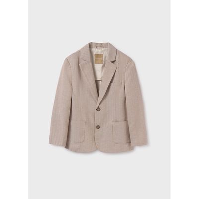 BEIGE JACKET SPORT TONE ON TONE PRINT 2POCKETS / 6485-071