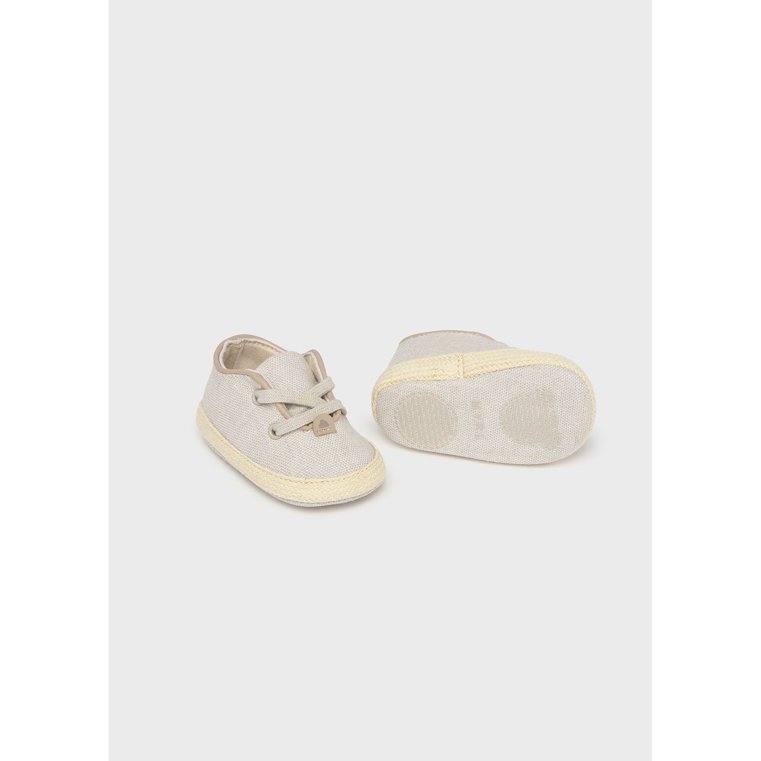 BEIGE CANVAS SHOE WITH LACES / 9896-066