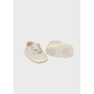 BEIGE CANVAS SHOE WITH LACES / 9896-066
