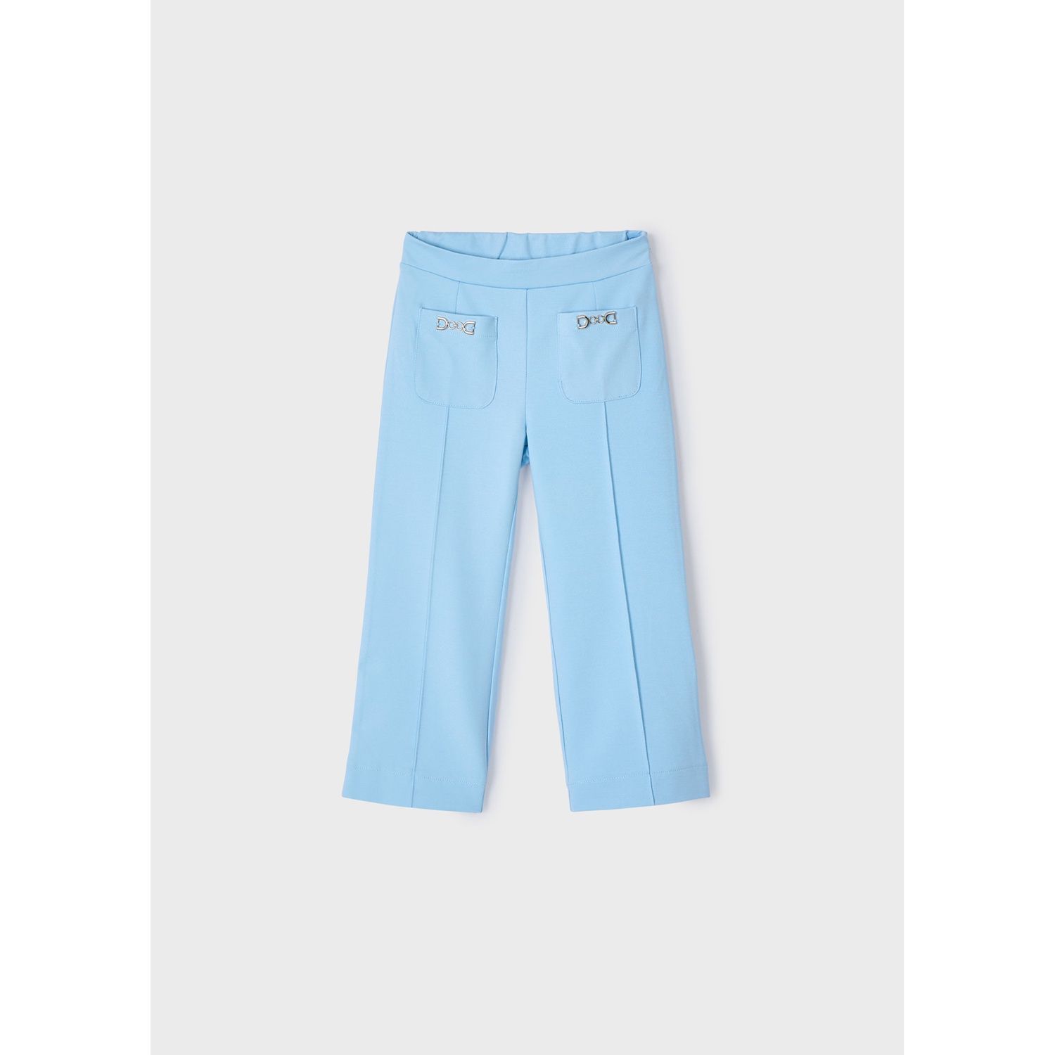 SKY BLUE STRETCH PANT WIDE LEG / 3552-039