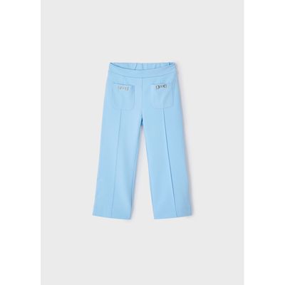 SKY BLUE STRETCH PANT WIDE LEG / 3552-039