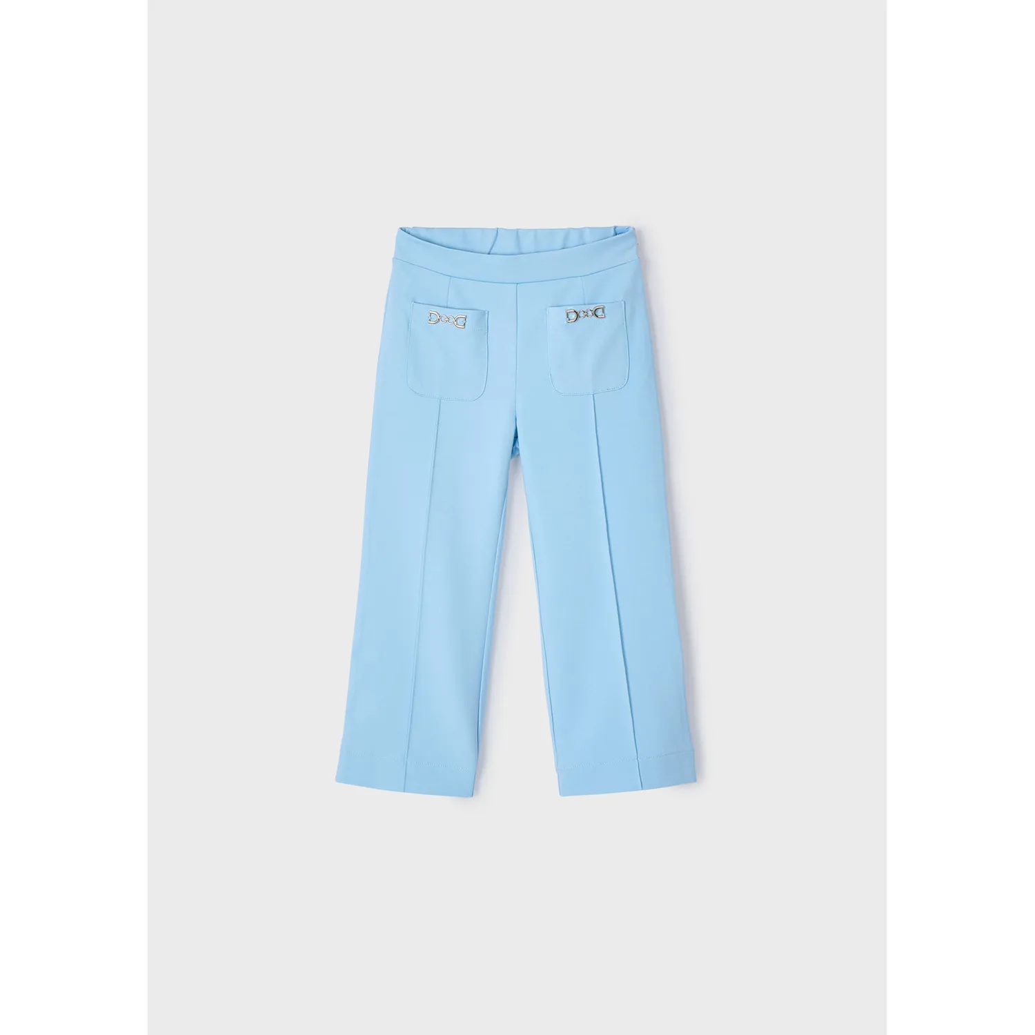 SKY BLUE STRETCH PANT WIDE LEG / 3552-039
