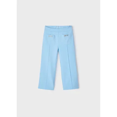 SKY BLUE STRETCH PANT WIDE LEG / 3552-039 SKY BLUE STRETCH PANT WIDE LEG / 3552-039