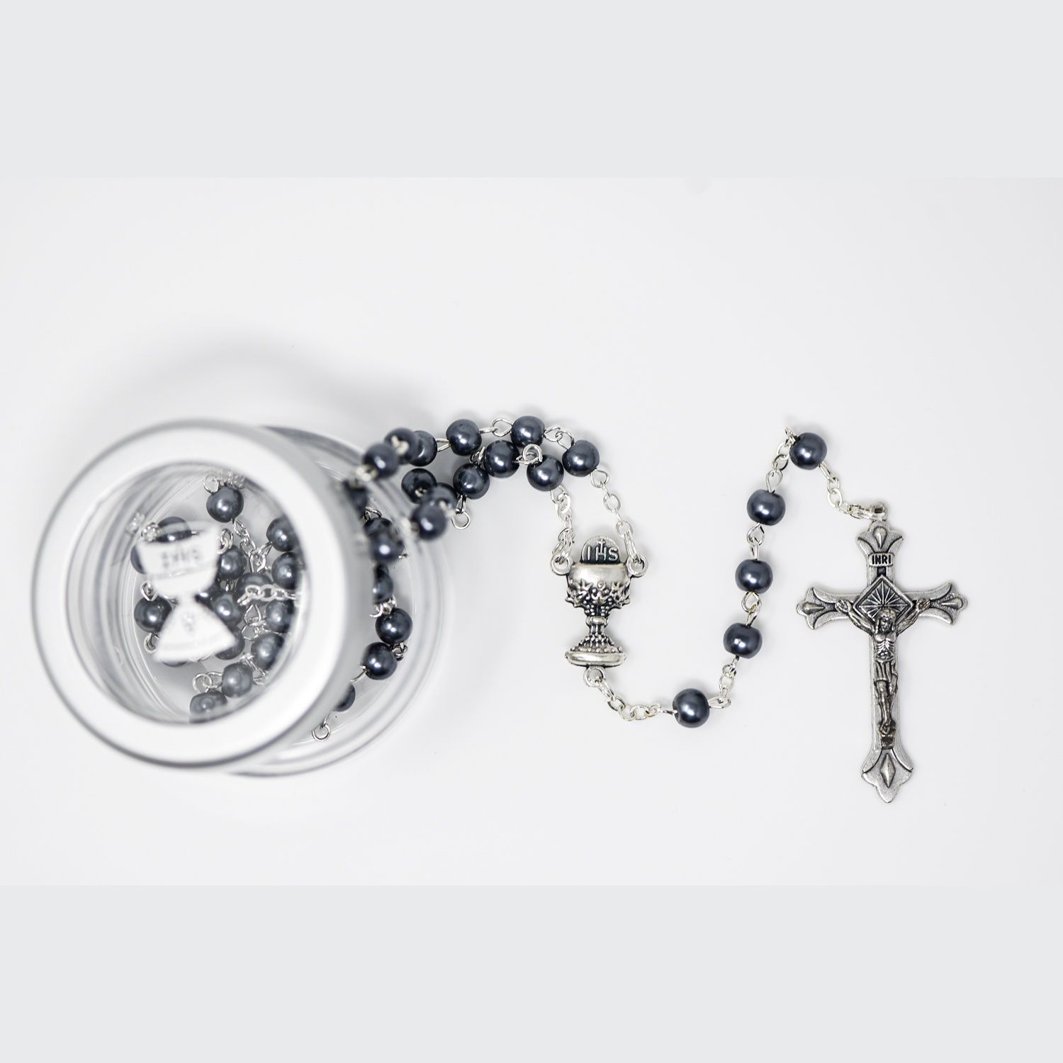 BLACK EMMITE ROSARY / TER-685CH