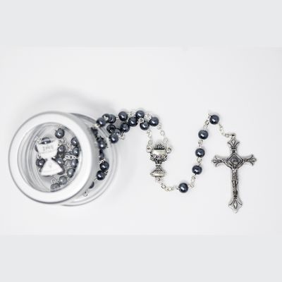 BLACK EMMITE ROSARY / TER-685CH