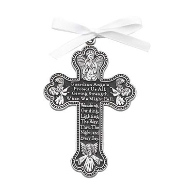GUARDIAN ANGEL PEWTER CRIB CROSS / ABB-CM8