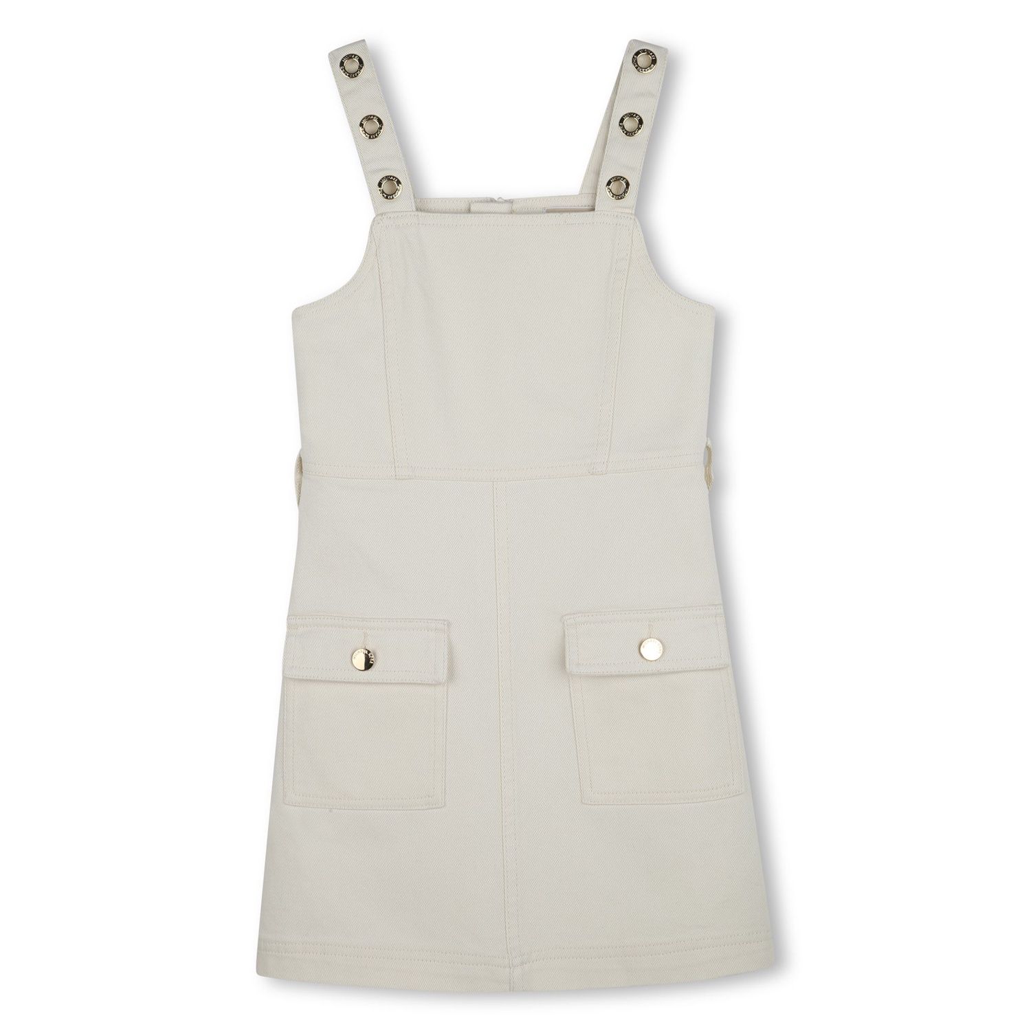 CREAM JUMPER 2 POCKETS CROMMET STRAP TRIM / R30352-190