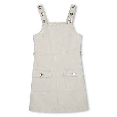 CREAM JUMPER 2 POCKETS CROMMET STRAP TRIM / R30352-190