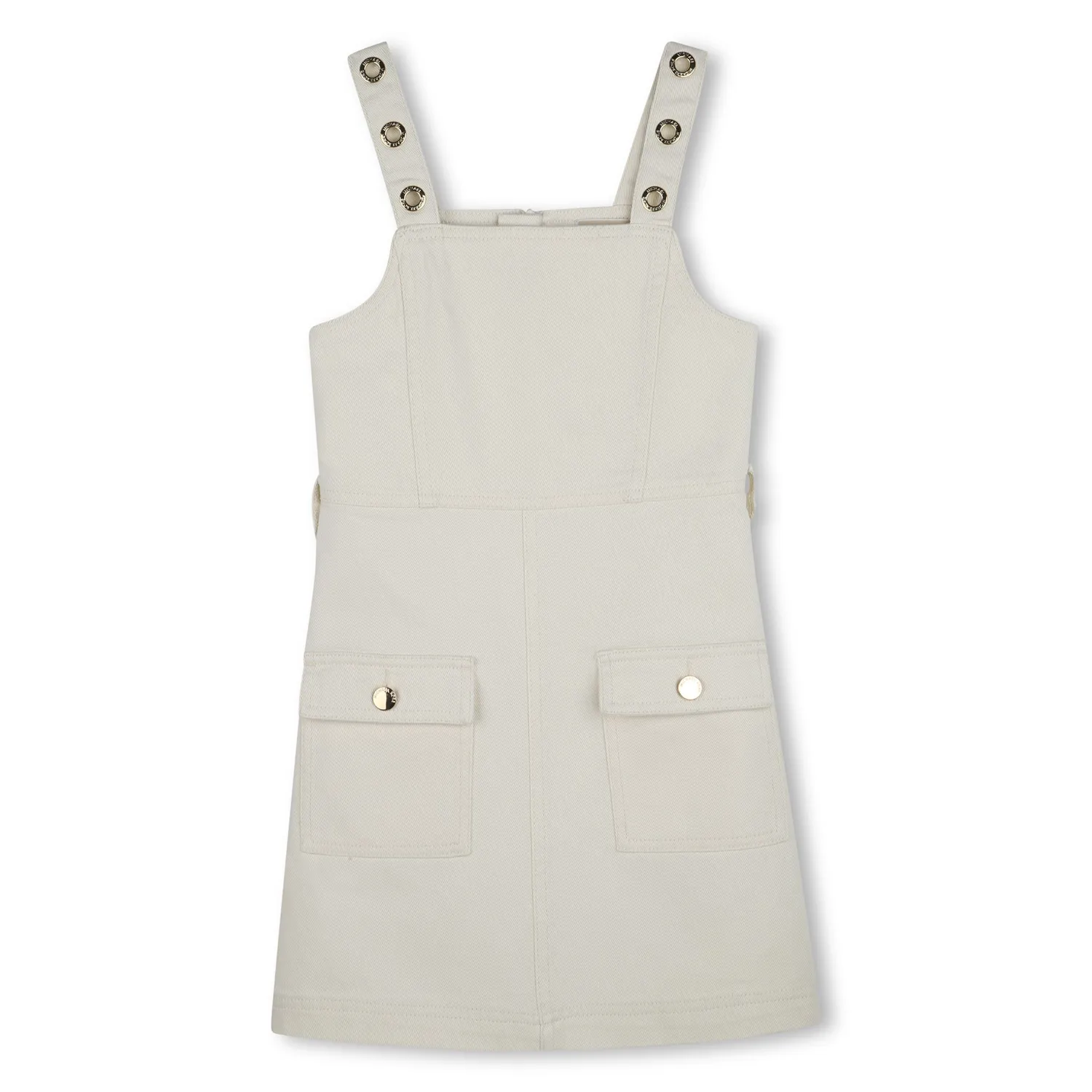 CREAM JUMPER 2 POCKETS CROMMET STRAP TRIM / R30352-190