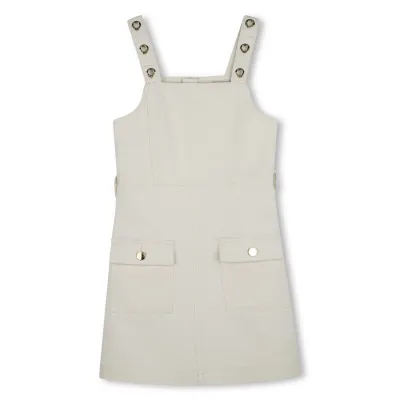 CREAM JUMPER 2 POCKETS CROMMET STRAP TRIM / R30352-190