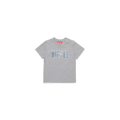 GREY TSHIRT SHORT SLEEVE DIESEL PRINT / K00615-K963