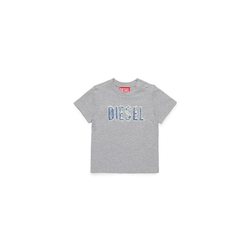 GREY TSHIRT SHORT SLEEVE DIESEL PRINT / K00615-K963