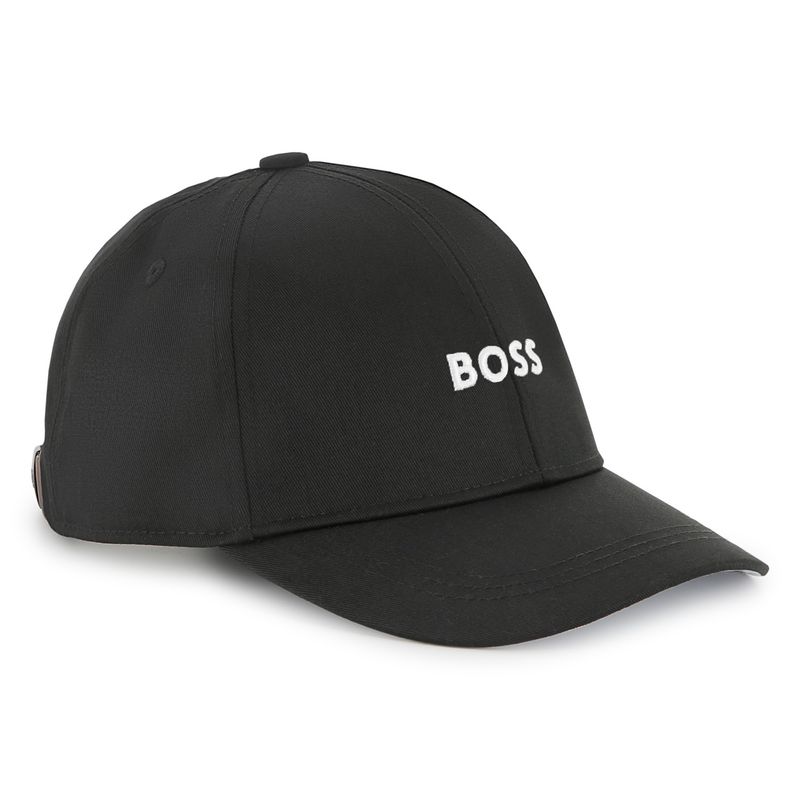 BLACK BASEBALL CAP WHITE LOGO / J51685-09B