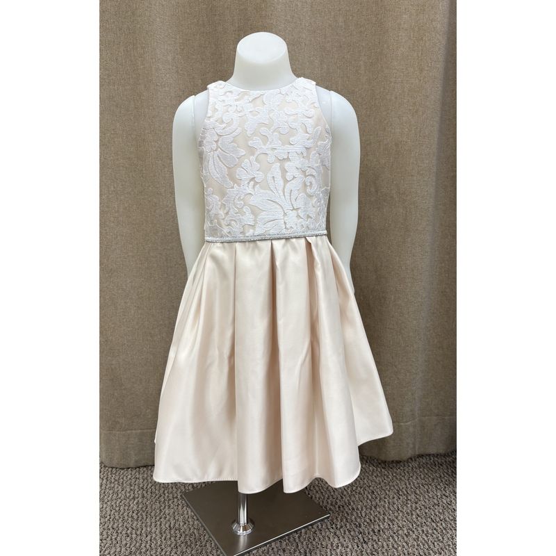 CHIP LIGHT GOLD DRESS EMBROIDERED BODICE / SK957