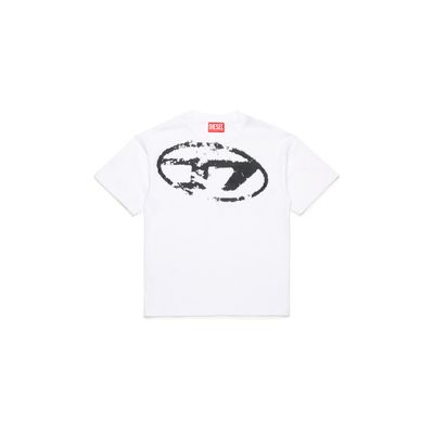 WHITE TSHIRT SHORT SLEEVE BLACK D LOGO / J02240-K100