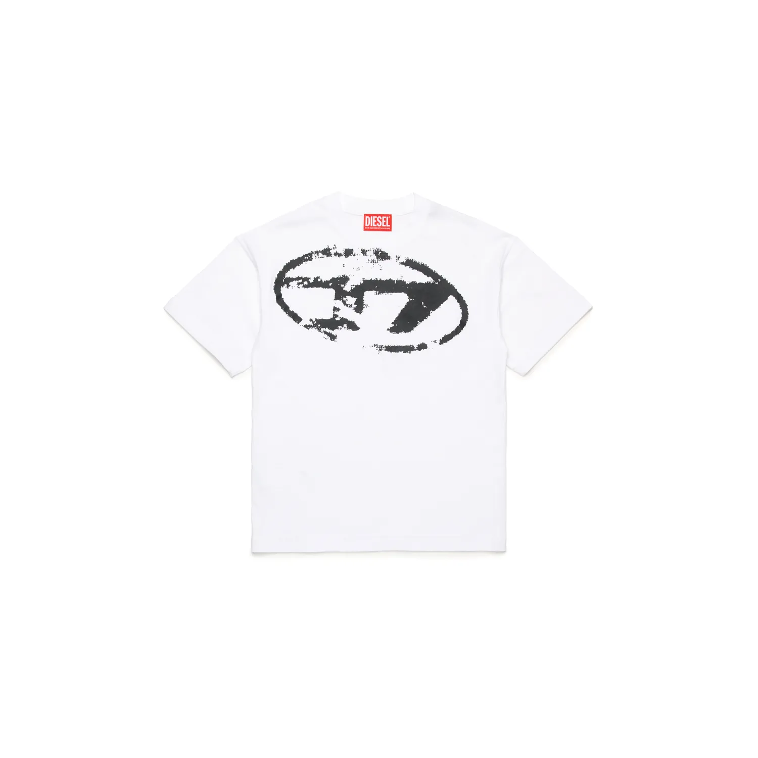 WHITE TSHIRT SHORT SLEEVE BLACK D LOGO / J02240-K100
