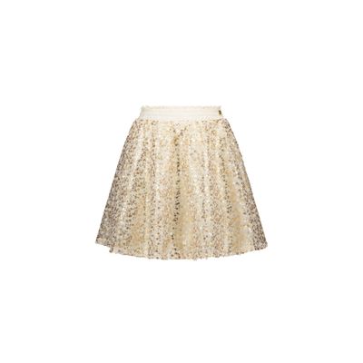 CREAM GOLD SEQUIN TULLE SKIRT / C411-5718-413