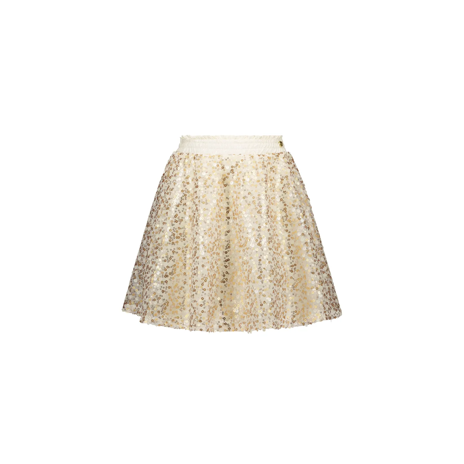 CREAM GOLD SEQUIN TULLE SKIRT / C411-5718-413