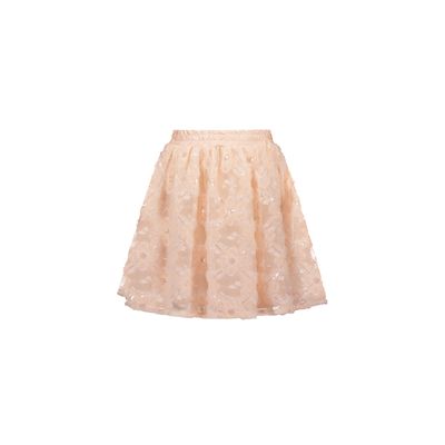 PINK FLOWER TULLE SKIRT SEQUIN TRIM / C411-5705-225
