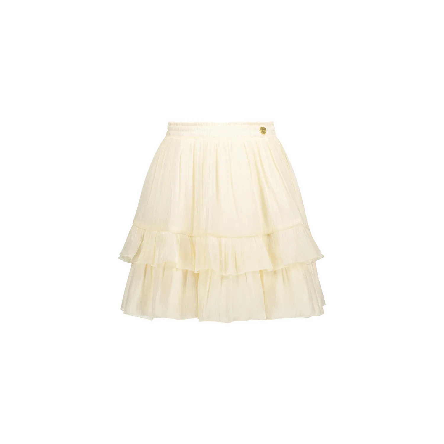 CREAM SILKY VOILE SKIRT 2 TIER FLOUNCES / C411-5734-012