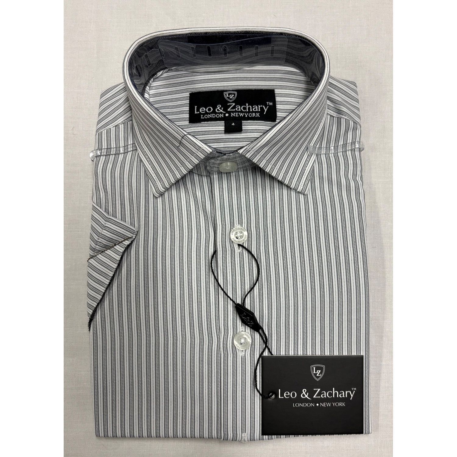 GREY/WHITE SANTORINI STRIPES SHIRT / 5987