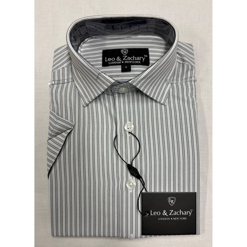 GREY/WHITE SANTORINI STRIPES SHIRT / 5987
