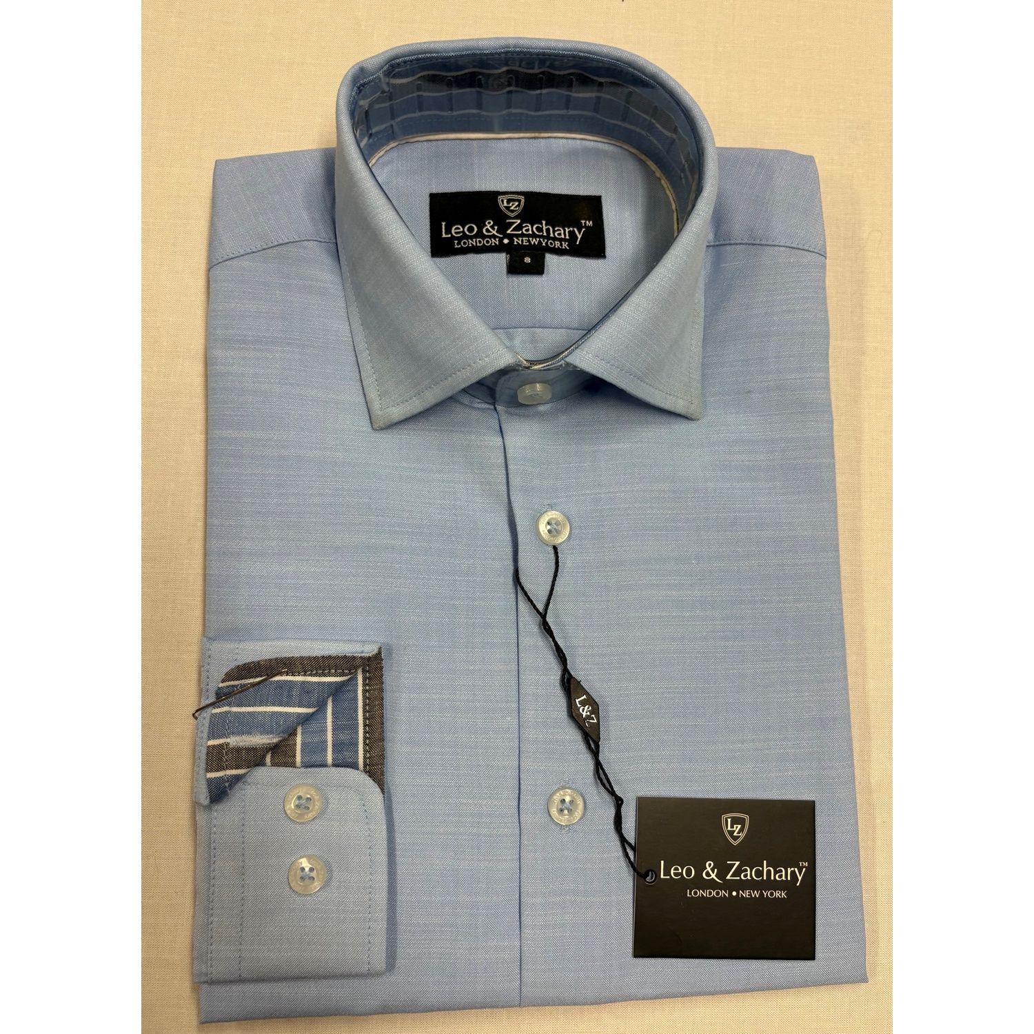 BLUE SHIRT STRIPED TRIM / 50024-HAVANAH