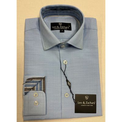 BLUE SHIRT STRIPED TRIM / 50024-HAVANAH