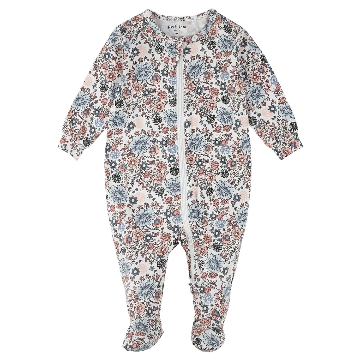 OFF WHITE SLEEPER FLORAL PRINT 2 WAY ZIPPER / 25SAS19P01B