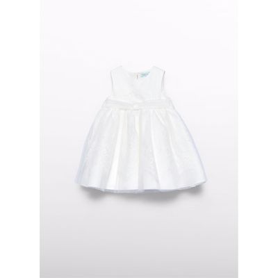 CREAM LACE DRESS CHIFFON BELT / 5003-007