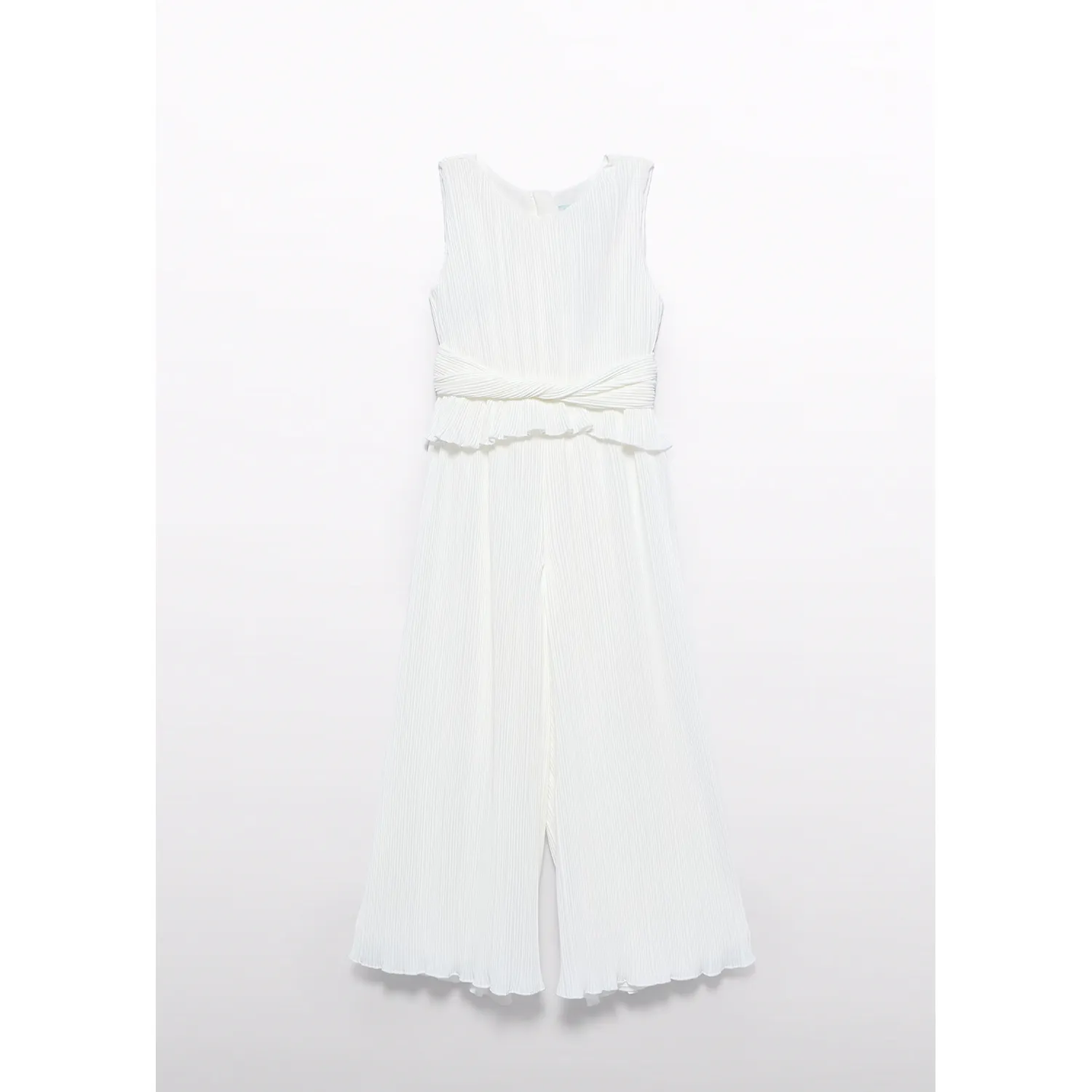 CREAM PLEATED GAUZE JUMSUIT / 5221-015