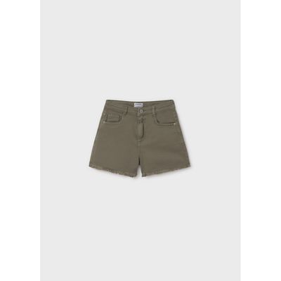 GREEN TWILL SHORTS BASIC FRINGE TRIM / 275-047