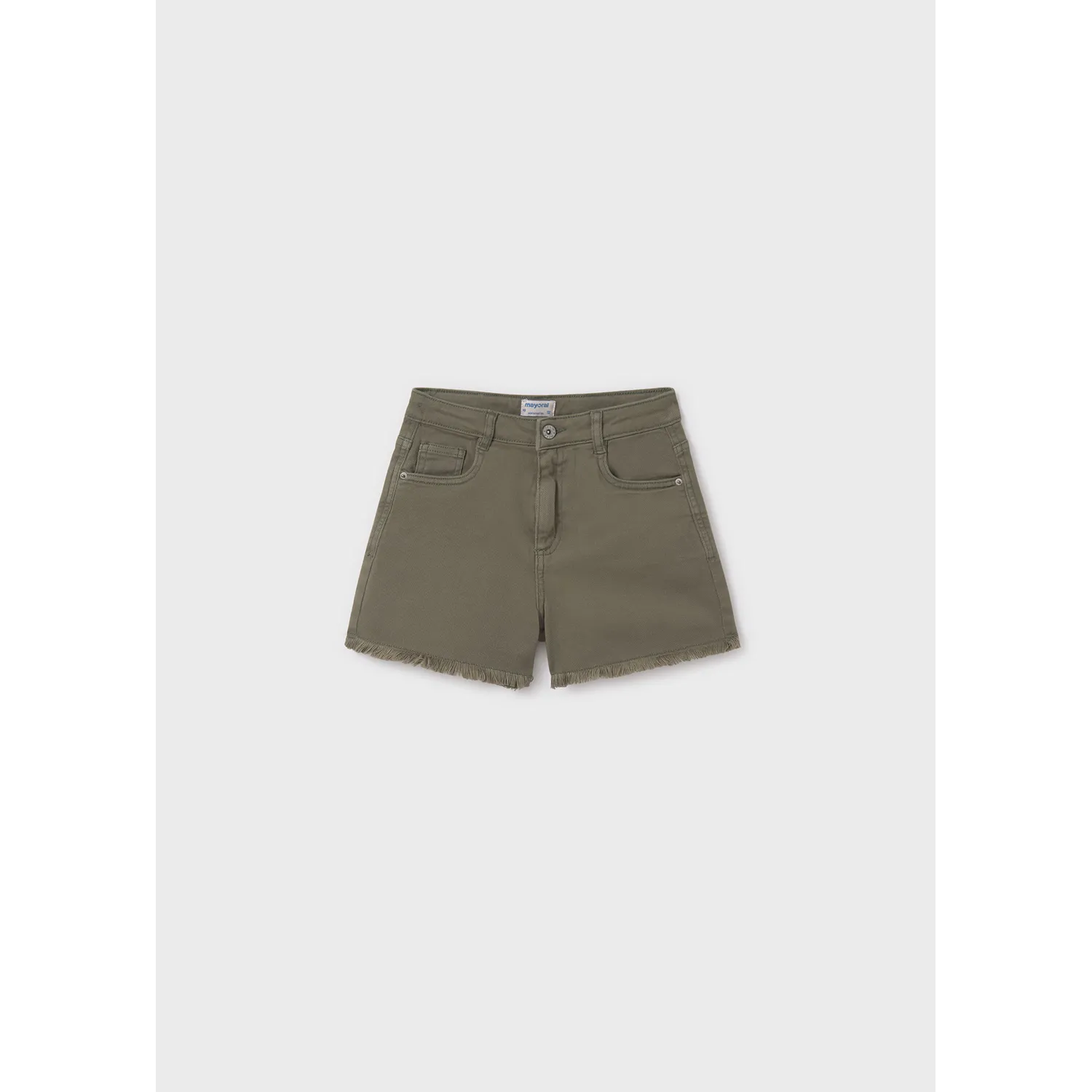 GREEN TWILL SHORTS BASIC FRINGE TRIM / 275-047