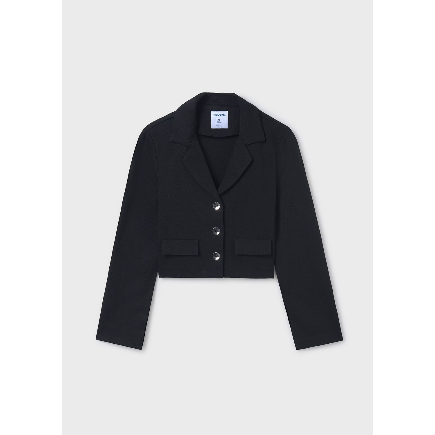 BLACK JACKET 3 BUTTON CLOSURE / 6404-087