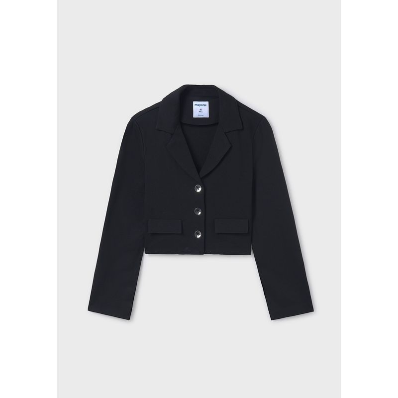 BLACK JACKET 3 BUTTON CLOSURE / 6404-087