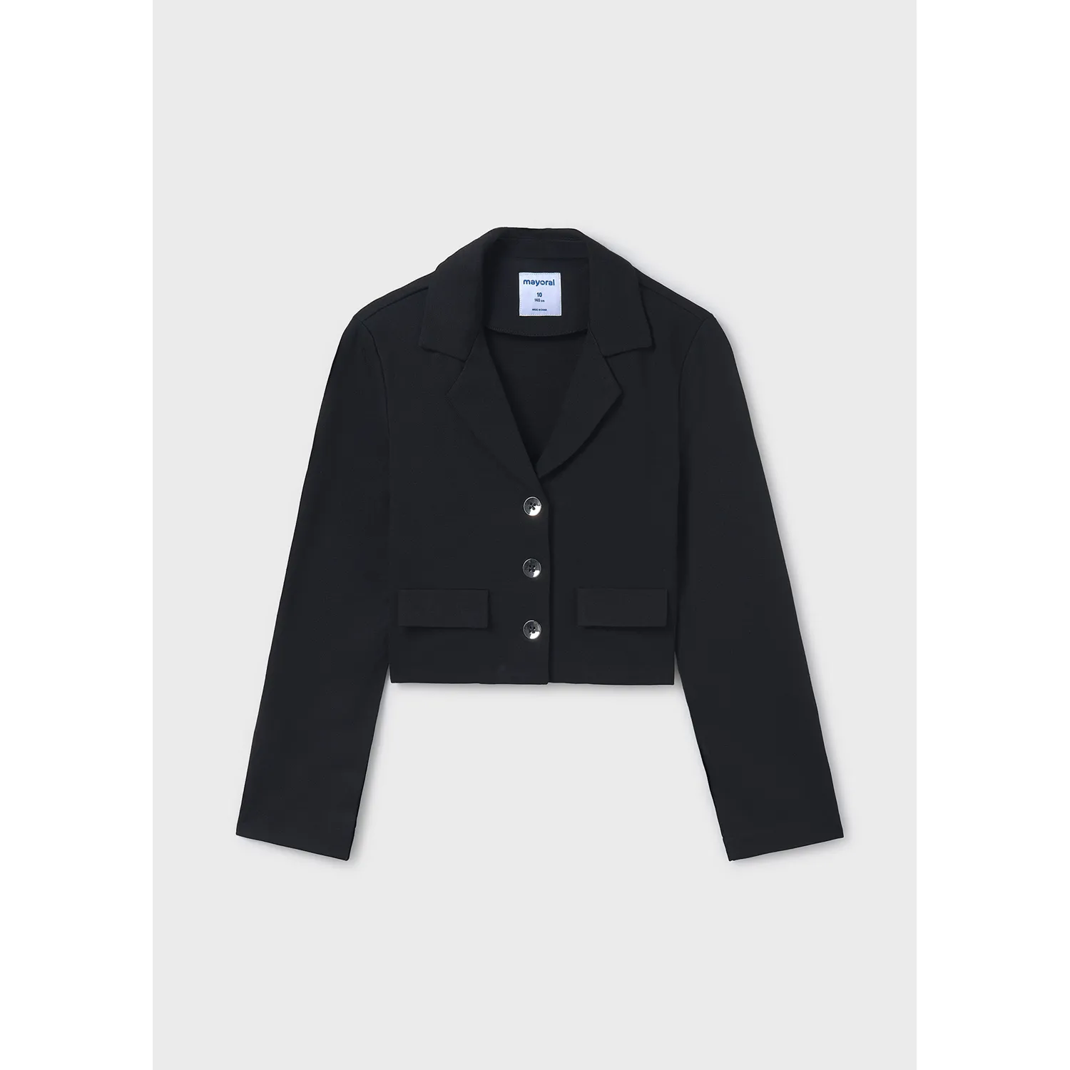 BLACK JACKET 3 BUTTON CLOSURE / 6404-087