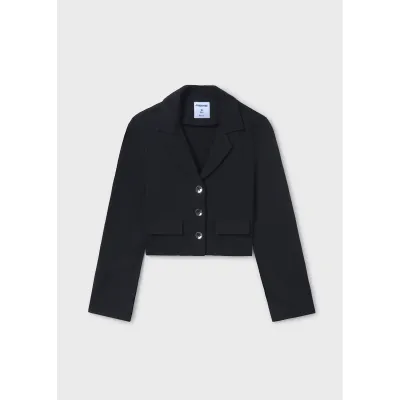 BLACK JACKET 3 BUTTON CLOSURE / 6404-087