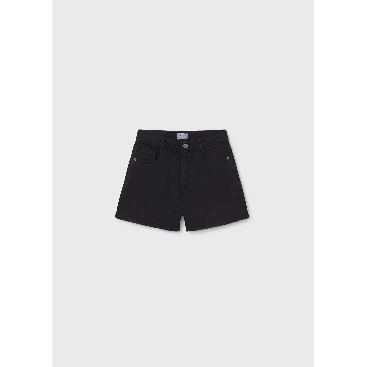 BLACK TWILL SHORTS BASIC FRINGE TRIM / 275-050